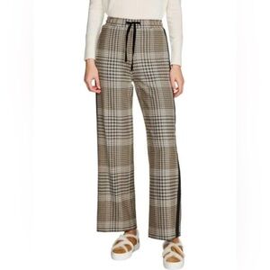 Maje Checked Jogging Trousers Pants In Jacquard, Size 1